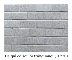 Đá giả cổ soi lồi trắng muối 10x20