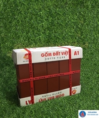 Gạch thẻ 6x24cm màu nâu tráng men Gốm Đất Việt