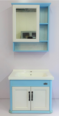 Tủ chậu Lavabo Akhoa trắng xanh A