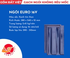Ngói EuroTYPE Đất Việt 16viên/m2 Màu xanh tím than