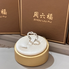 Nhẫn Bạc Nữ Thiết Kế Mắt Xích Đính Đá