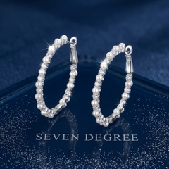 Bông Tai Bạc Vòng Nữ Đính Đá CZ - Seven Degree