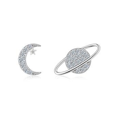Bông Tai Bạc Hoạ Tiết Vũ Trụ Đính Đá CZ - Seven Degree