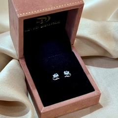 Khuyên Tai Bạc Họa Tiết Mèo - Seven Degree