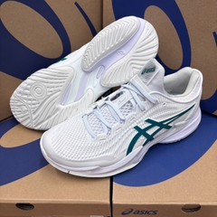 Giày Pickleball Nam ASICS COURT FF 3 Trắng Xanh Lá 1041A574-100