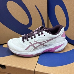 Giày Pickleball Nữ ASICS Solution Speed FF 4 Trắng Hồng 1042A307-102