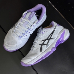 Giày Pickleball ASICS SOLUTION SPEED FF 4 NIGHT ENERGY Nữ – Xanh Tím/Bạc – 1042A313-400
