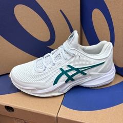 Giày Pickleball Nam ASICS COURT FF 3 Trắng Xanh Lá 1041A574-100