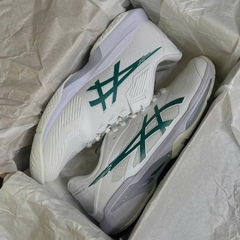Giày Pickleball ASICS Solution Speed FF 4 Nam – Trắng/Xanh Lá – 1041A532-103