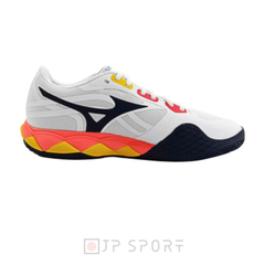 Giày Pickleball và Tennis Mizuno Wave Enforce Tour 2 AC Trắng/Cam/Vàng