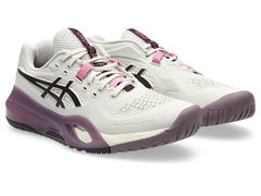 Giày Pickleball ASICS Gel-Resolution X nữ SOFT OAT/DARK AUBERGINE
