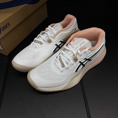 Giày Pickleball Nữ ASICS GEL-RESOLUTION X White/Black Coffee 1042A279-109