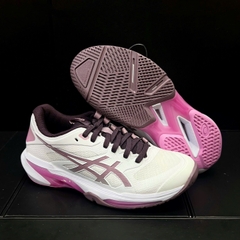 Giày Pickleball Nữ ASICS Solution Speed FF 4 Trắng Hồng 1042A307-102