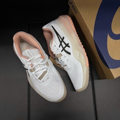 Giày Pickleball Nữ ASICS GEL-RESOLUTION X White/Black Coffee 1042A279-109
