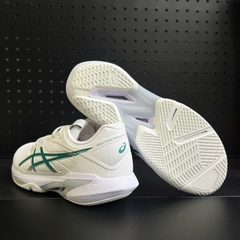 Giày Pickleball ASICS Solution Speed FF 4 Nam – Trắng/Xanh Lá – 1041A532-103