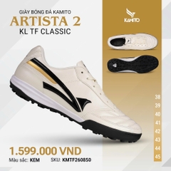Giày Bóng Đá Artista 2 KL TF Classic kem