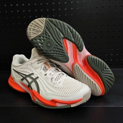 Giày Pickleball Nam ASICS COURT FF 3 Kem/Nâu Kaki – 1041A370-250