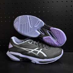 Giày Pickleball ASICS SOLUTION SPEED FF 4 NIGHT ENERGY Nam – Xám Than/Bạc – 1041A542-020