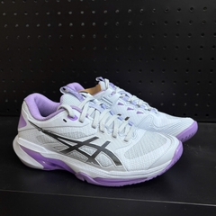 Giày Pickleball ASICS SOLUTION SPEED FF 4 NIGHT ENERGY Nữ – Xanh Tím/Bạc – 1042A313-400
