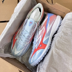 Giày Đá Bóng Mizuno Alpha 3 Elite AS TF Xanh/Cam – P1GD266222