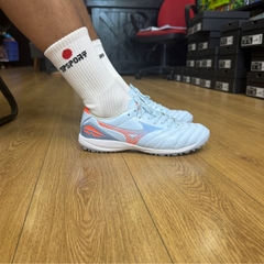 Giày Đá Bóng Mizuno Morelia Neo 5 Pro TF – Xanh Nhạt/Cam – P1GD268422