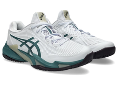 Giày tennis/pickleball ASICS COURT FF 3 Nam  WHITE/FOGGY TEAL 1041A370-107
