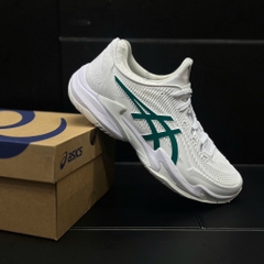 Giày Pickleball Nam ASICS COURT FF 3 Trắng Xanh Lá 1041A574-100