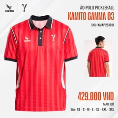 Áo Polo Pickleball Kamito Gamma 03 KMAP251911 Đỏ