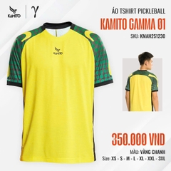 Áo Tshirt Pickleball Kamito Gamma 01 KMAH251230 Vàng chanh