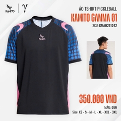 Áo Tshirt Pickleball Kamito Gamma 01 KMAH251242 Đen