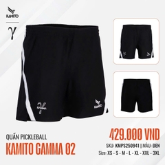 Quần Pickleball Kamito Gamma 02 KMPS250941 Đen