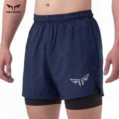 Quần Thể Thao 2 Lớp Nam Wolf Active Essential 175, Quần Tập Gym, Chạy Bộ, Cầu Lông , Thoải Mái Vận Động