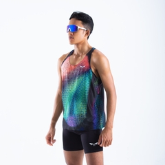 Áo Singlet Chạy Bộ Nam Premium Wolf Active Luminary W276, Công nghệ Seamless & Flatlock