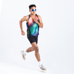 Áo Singlet Chạy Bộ Nam Premium Wolf Active Luminary W276, Công nghệ Seamless & Flatlock