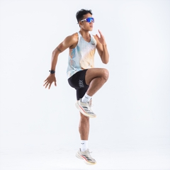 Áo Singlet Chạy Bộ Nam Premium Wolf Active Luminary W276, Công nghệ Seamless & Flatlock