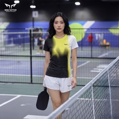 Áo Thun Thể Thao Nữ Pickleball Chạy Bộ Wolf Performance W295, Vải Siêu Nhẹ, Công Nghệ Quick Dry