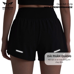 Quần Đai Belt Nữ 2 Trong 1 Wolf Performance W281, Quần Chạy Hiệu Suất Cao, Nhẹ, Thoáng