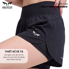 Quần Đai Belt Nữ 2 Trong 1 Wolf Performance W281, Quần Chạy Hiệu Suất Cao, Nhẹ, Thoáng