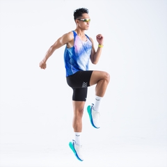 Áo Singlet Chạy Bộ Nam Premium Wolf Active Luminary W276, Công nghệ Seamless & Flatlock