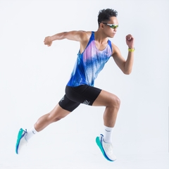 Áo Singlet Chạy Bộ Nam Premium Wolf Active Luminary W276, Công nghệ Seamless & Flatlock