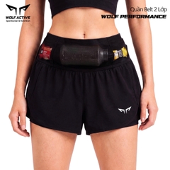 Quần Đai Belt Nữ 2 Trong 1 Wolf Performance W281, Quần Chạy Hiệu Suất Cao, Nhẹ, Thoáng