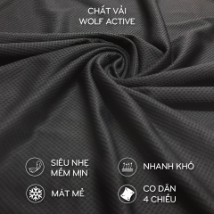 Áo Chạy Bộ Wolf Active Mây Trời Tây Bắc W37, Chất Vải Active Thoáng Mát, Nhẹ Nhàng, Thấm Hút Mồ Hôi