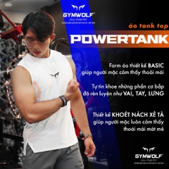 Áo Tanktop Wolf Active Powertank 188, Áo Ba Lỗ Gym, Chất Vải Mềm Mịn, Thoáng Khí, Co Giãn 4 Chiều