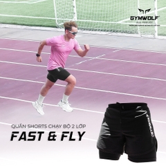 Quần 2 Lớp Fast & Fly W56 , Quần Thể Thao 2 Lớp Cho Gym Nhiều Túi, Chạy Bộ, Đạp Xe Co Giãn 4 Chiều