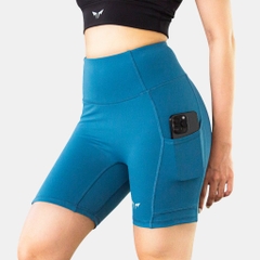 Quần Bó Cơ Chạy Bộ Nữ Wolf Active Compress Run 78, Quần Short Legging Cao Cấp, Co Giãn 4 Chiều