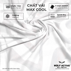 Áo Chạy Bộ Wolf Active Vượt Sóng 55, Chất Vải Maxcool Mềm Mịn, Thấm Hút Mồ Hôi, Co Giãn 4 Chiều