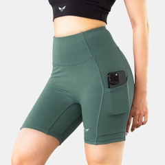 Quần Bó Cơ Chạy Bộ Nữ Wolf Active Compress Run 78, Quần Short Legging Cao Cấp, Co Giãn 4 Chiều