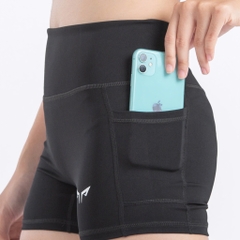 Quần Short Chạy Bộ Nữ, Tập Gym Có Túi Wolf Active Flex V1 180 , Chất Vải Mềm Mịn, Co Giãn 4 Chiều