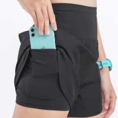 Quần Chạy Bộ Nữ 2 Lớp Essential Run V1 W79, Quần Chạy Bộ Có Túi, Chất Vải Nhẹ, Thấm Hút Mồ Hôi Tốt