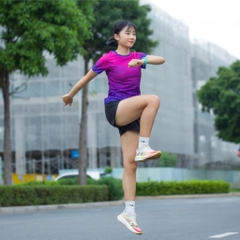 Áo Chạy Bộ Nữ Run Original 73, Áo Chạy Bộ Chất Vải Wolf Active, Nhanh Khô, Co Giãn 4 Chiều, Tôn Dáng